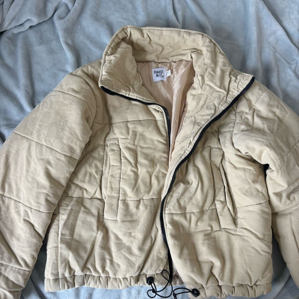 Princess Polly Cream Puffer Jacket